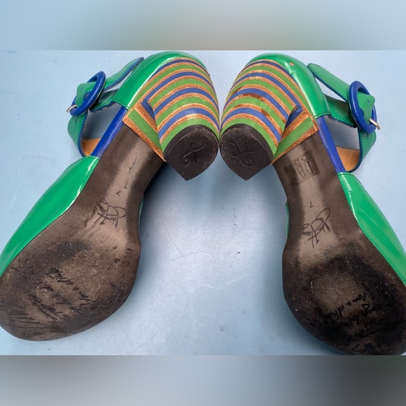 John Fluevog Views Maier Green Heels - US 7 - Picture 12 of 13